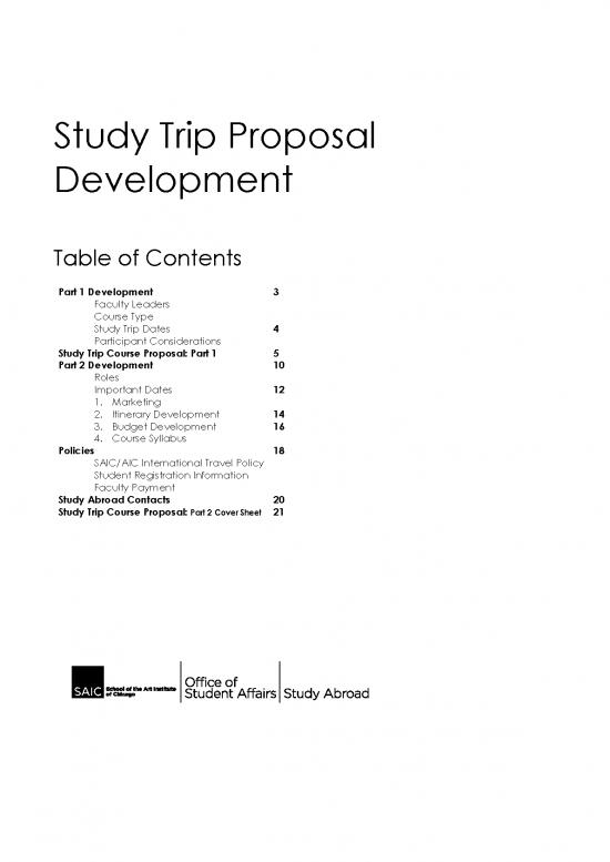 picture Budget Spreadsheet 27579 | Study Trip Proposal Development