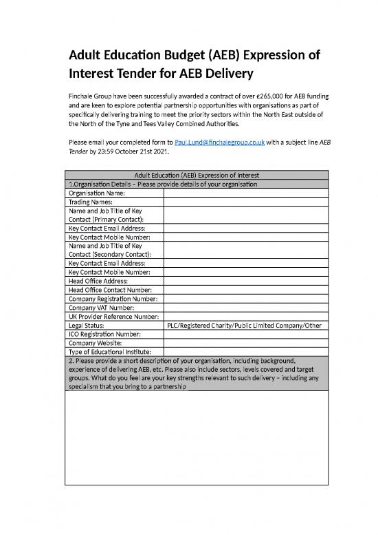 picture_Budget Spreadsheet 28942 | Sub Contract Tender Revised Dates