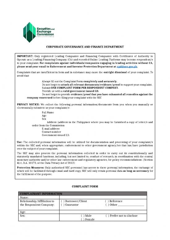 picture Personal Finance Spreadsheet 29891 | 2022fclc Updated Complaint Form