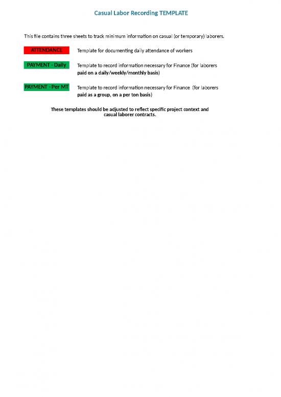 picture Excel Sheet Download 31087 | 3 Casual Labor Recordingtemplate