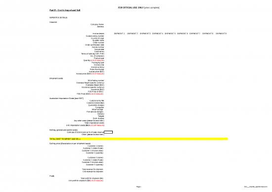 picture Excel Sheet Download 31124 | 522   Importer Questionnaire