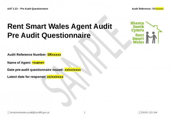 picture_Company Presentation Template 29845 | Aat 13 Pre Audit Questionnaire Sample