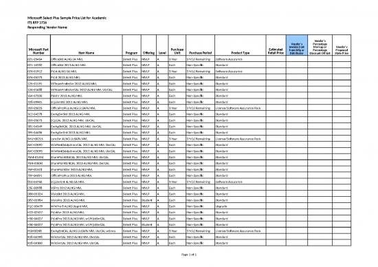 picture Price List Template Excel Free Download 31139 | Academic Pricing Sample Spreadsheet