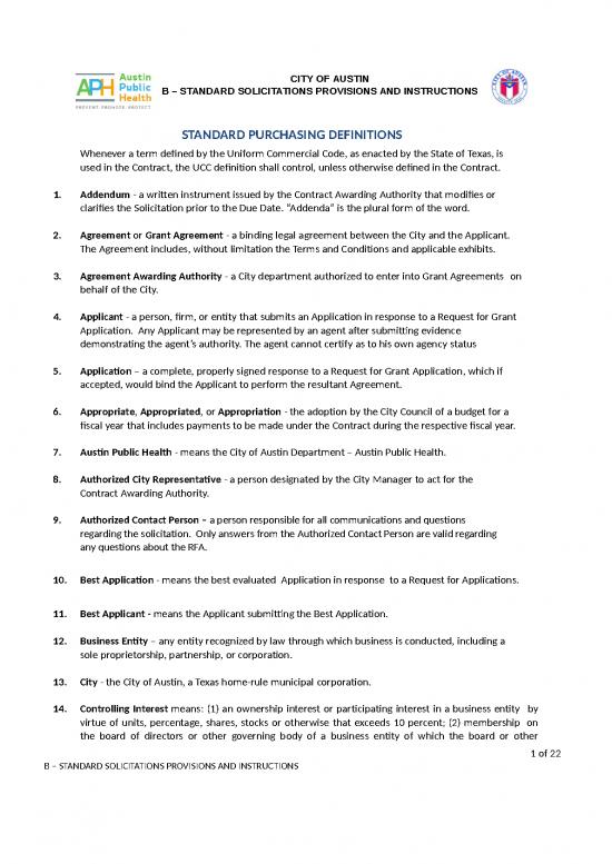 picture1_Agreement Contract Sample 29288 | B  Standard Solicitation Provisions And Instructions