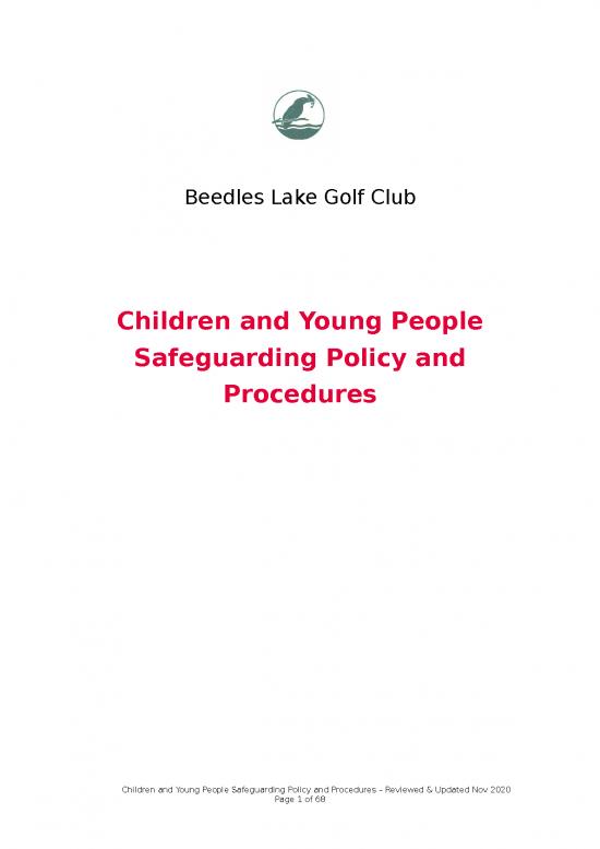picture_Report Template Doc 29309 | Beedles Lake Children Young People Safeguarding Policy Procedures