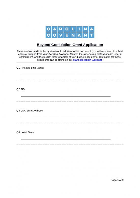 picture Budget Spreadsheet 31355 | Beyond Completion Grant Application