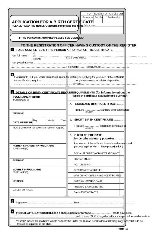 picture Certificate Word Format 30310 | Birth Certificate Application