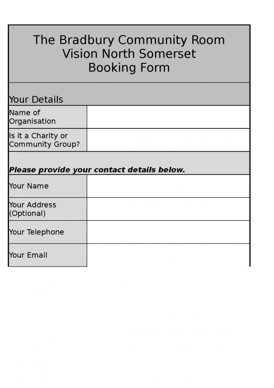 picture_Excel Sheet Download 30970 | Bradbury Room Booking Form