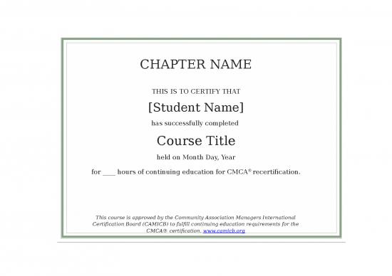 picture Certification Format Word 30174 | Chapter Certificate Of Attendance Template