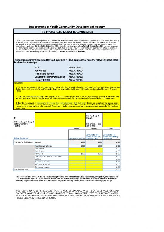 picture Excel Sheet Download 31297 | (csbg) Hhs Invoice Attachment Template