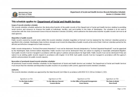 picture_Department Of Social And Health Services Records Retention Schedule 3 (october 2021)