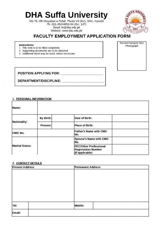 picture_Dsu Faculty Application Form