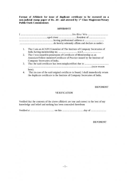 picture_Certificate Word Format 30222 | Duplicate Certificate  Affidavit