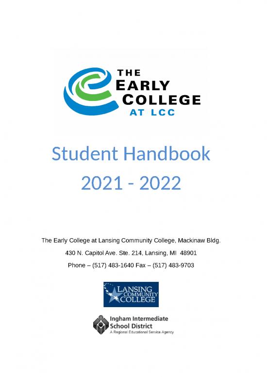 picture_Early College Student Handbook 2021 2022