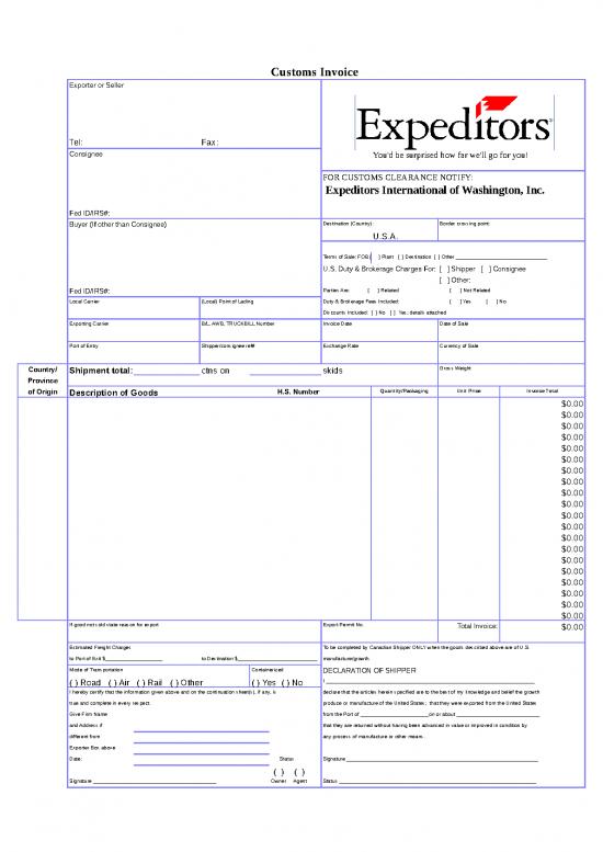 picture1_Excel Sheet Download 31077 | Ei Customs Invoice 08102011