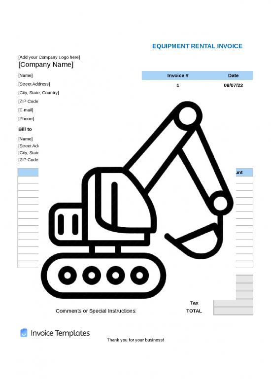 picture1_Invoice Template In Excel Format Free Download 30851 | Equipment Rental Invoice Template