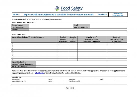 picture_Certificate Word Format 30213 | Export Certificate Application And Checklist For Food Contact Materials
