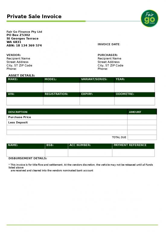 picture Make Invoices Microsoft Word 30577 | Fgf Private Sale Tax Invoice