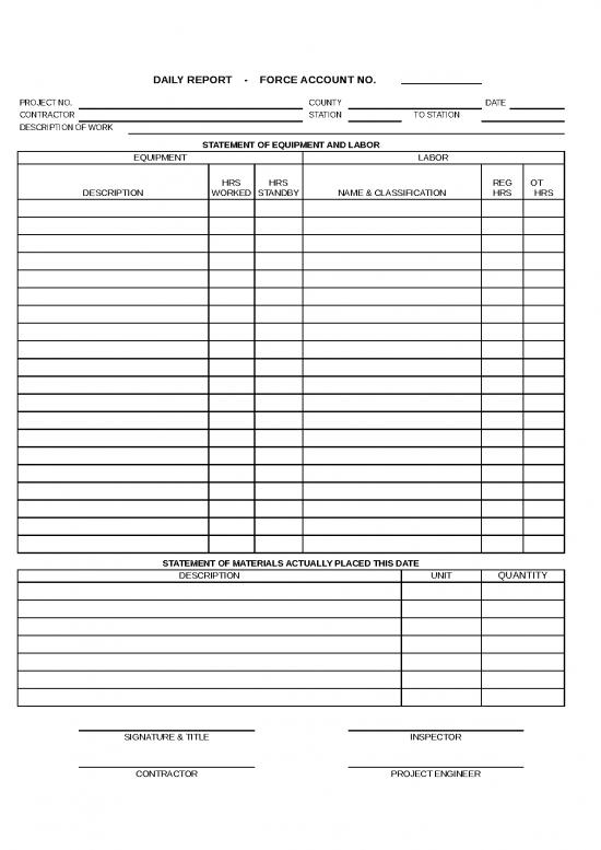 picture_Excel Sheet Download 31168 | Force Account Forms