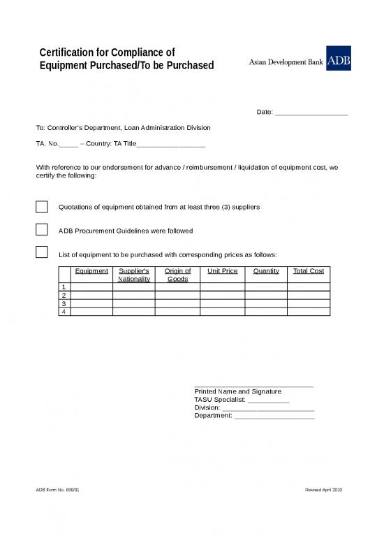 picture Certification Format Word 30159 | Form2 Certification Equipment Compliance