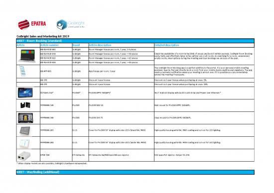 picture Room Booking Template Excel Free Download 31065 | Gobright Sales And Marketing Kit 2019 Eng Without Prices
