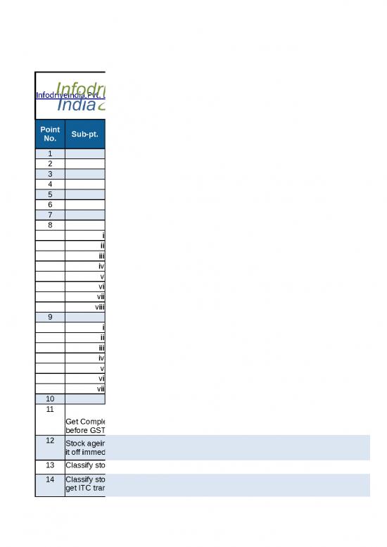 picture Account Template Excel Free Download 31506 | Gst Implementation Checklist Infodrive India