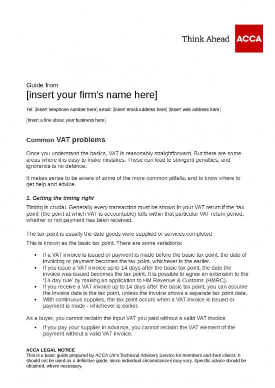 picture_Make Invoices Microsoft Word 30497 | Guide To Common Vat Problems 0222