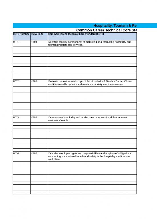 picture_Excel Sheet Download 31191 | Hospitality Tourism And Recreation