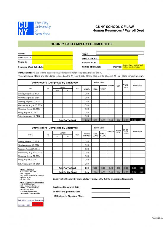 picture Excel Sheet Download 31147 | Hourly Time Sheet Revised