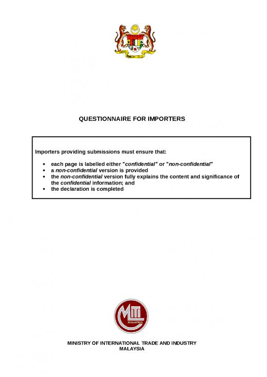 picture_Agreement Sample 30632 | Importers Questionnaire Hrc