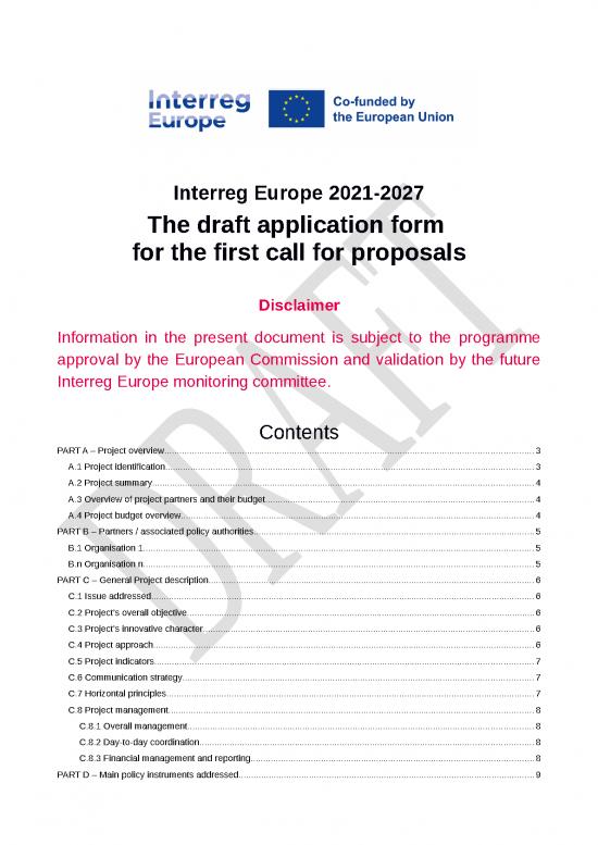 picture_Budget Spreadsheet 29606 | Interreg Europe   First Call Application Form For Publication Draft