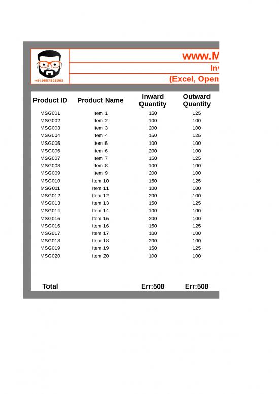 picture Excel Sheet Download 30875 | Inventory Template
