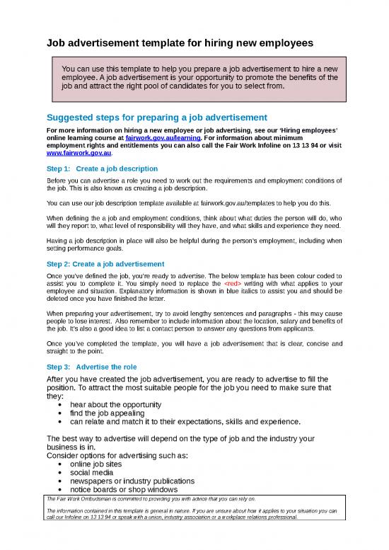 picture_Ms Word Advertisement Template 29477 | Job Advertisement Template