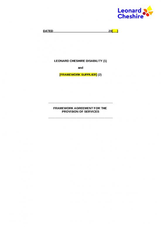 picture Termination Agreement Template 29654 | Leonard Cheshire Framework Agreement