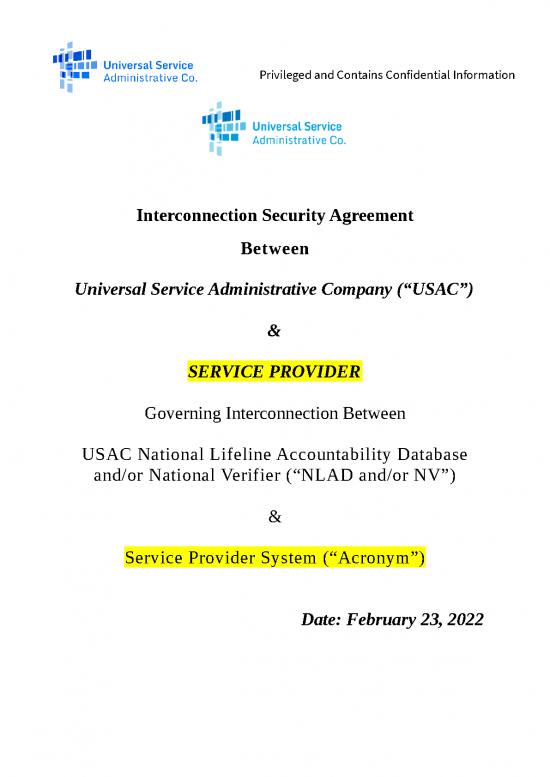 picture_Agreement Sample 30017 | Lifeline And Afforable Connectivity Program Interconnection Security Agreement