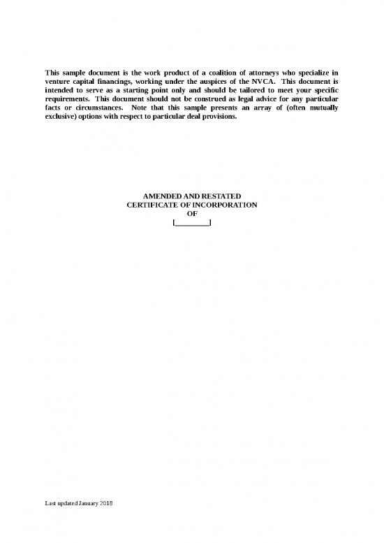 picture Certificate Word Format 30130 | Nvca Model Document Certificate Of Incorporation