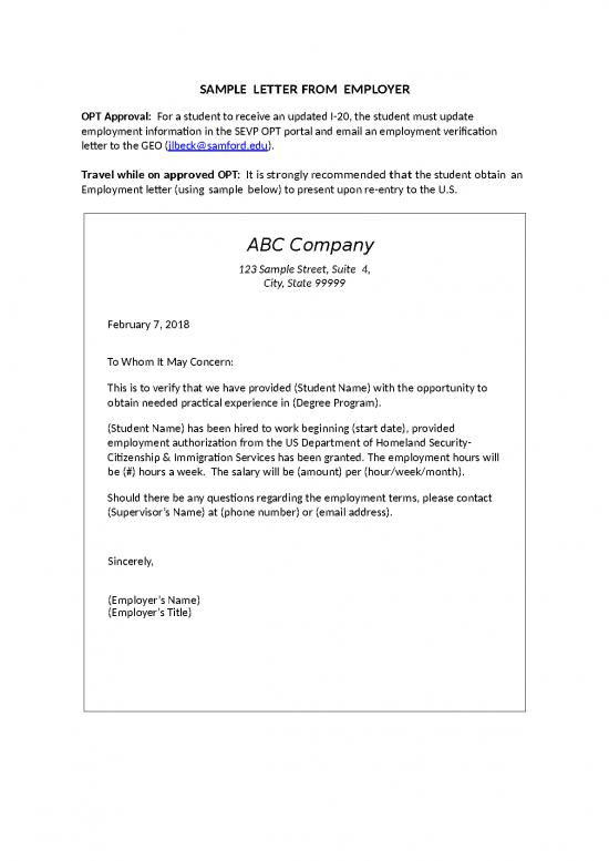 picture Work Spreadsheet 31429 | Opt Employer Sample Letter