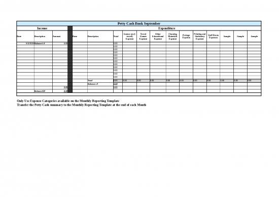 picture_Excel Sheet Download 31088 | Petty Cash Book