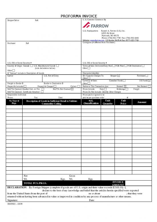 picture Certificate Word Format 30575 | Proforma Invoice No Calculation 2