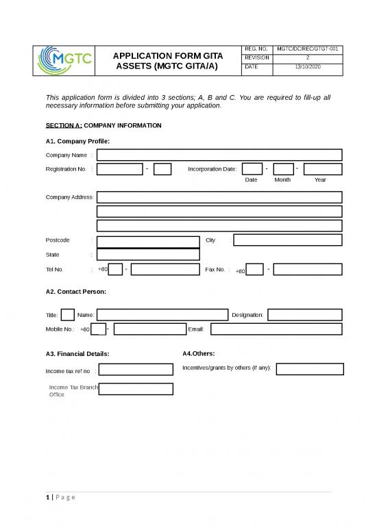 picture_Certificate Word Format 29718 | Rec Gtgt 001 Application Form For Gita Asset Mgtc Gita A