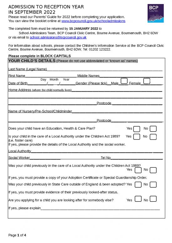 picture1_First Day Of 2022 29306 | Reception 2022 Application Form