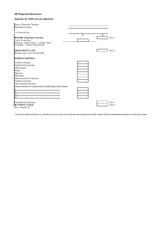picture Excel Sheet Download 31137 | Record Keeping Guide For Gst Registered Businesses Appendices
