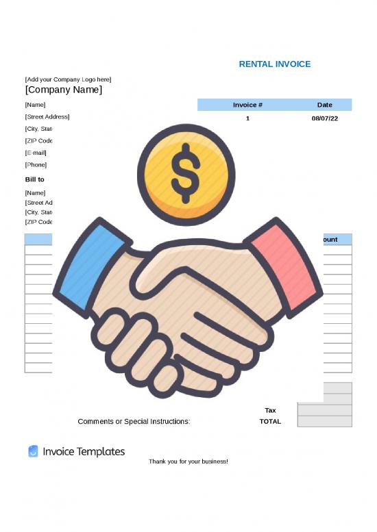 picture1_Invoice Template In Excel Format Free Download 30833 | Rental Invoice Template Word Excel Pdf