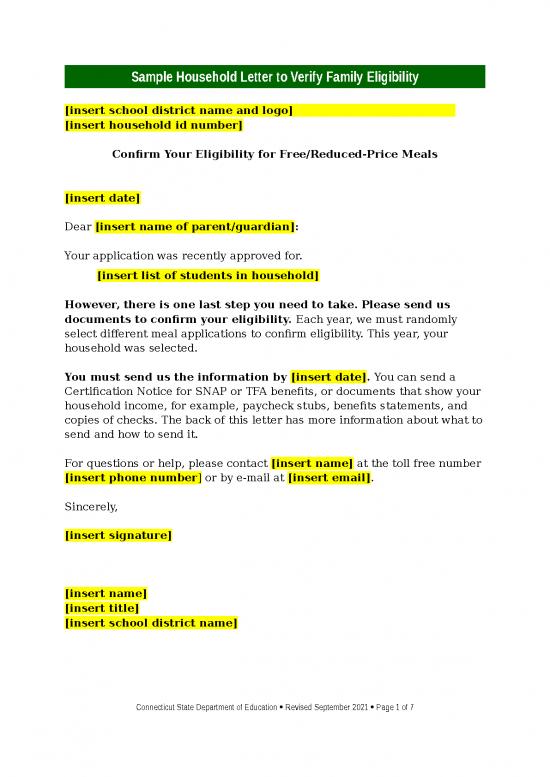 picture Free Education Flyer Templates Word 29120 | Sample Household Letter Verify Family Eligibility