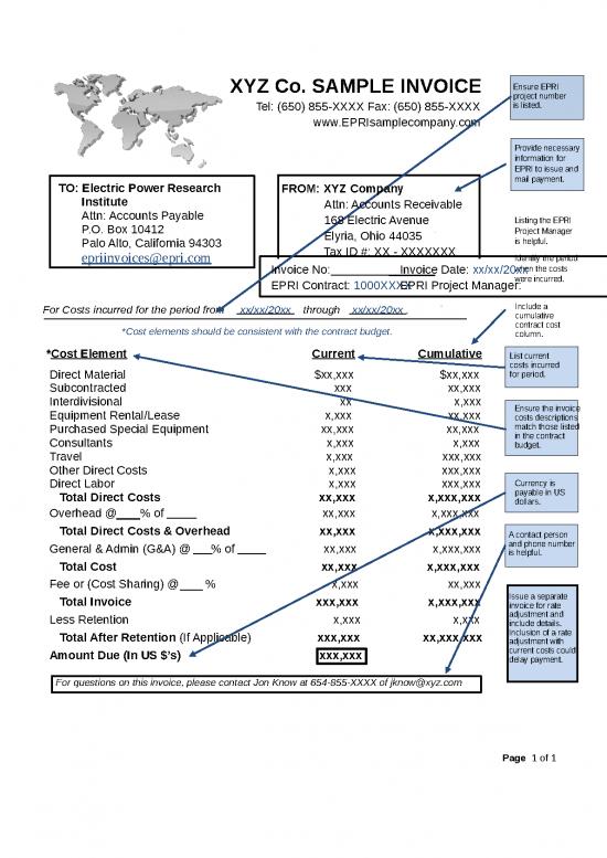 picture Budget List Template 30377 | Sample Invoice Format For Cost Reimbursement