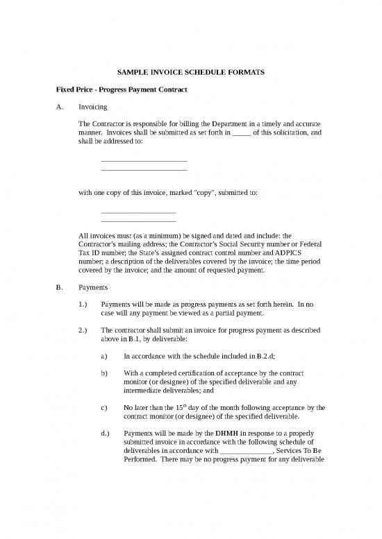 picture Invoice Template Word 30393 | Sample Invoice Schedule Formats