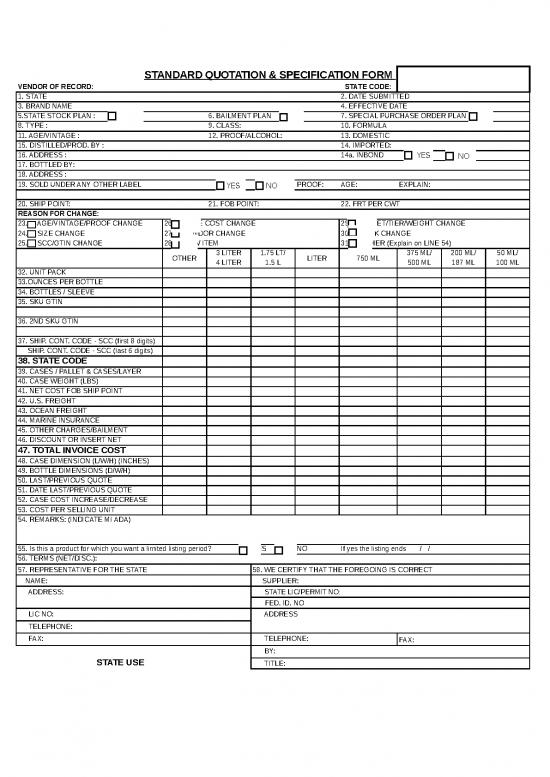 picture Quotation Template Excel 31173 | Standard Quotation Form