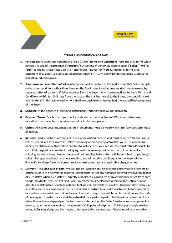 picture_Stanley Assembly Technologies Terms And Conditions Of Sale