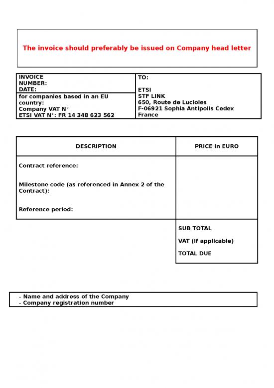picture Company Presentation Template 30442 | Stf Invoice Template Service Contract