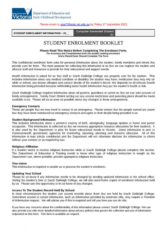 picture_Computer Flyer Template Free 29918 | Student Enrolment Form